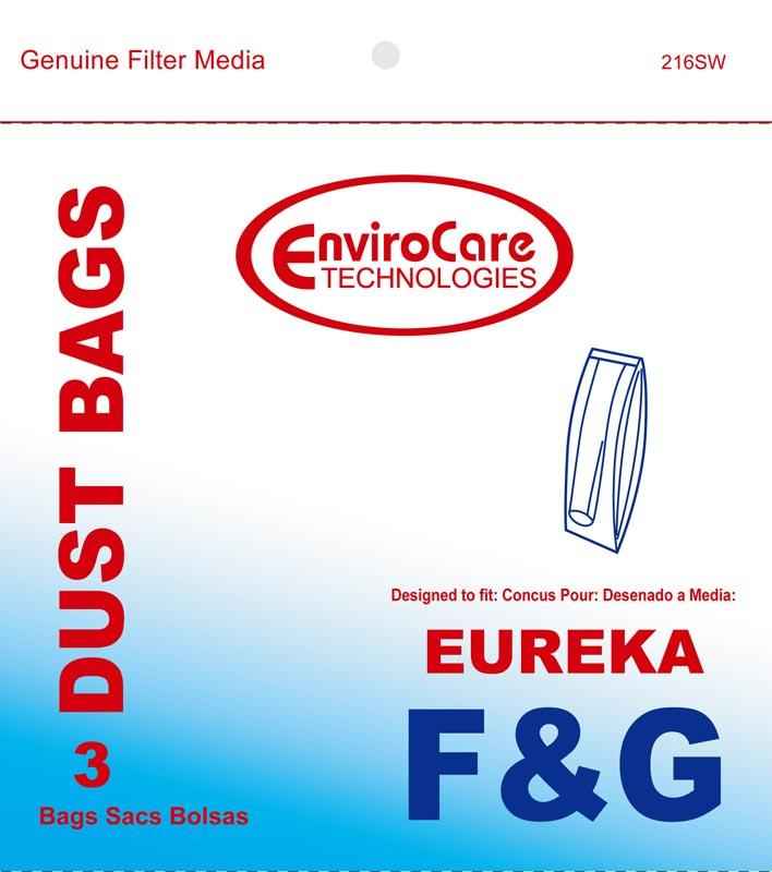 Eureka F&G-2 Ply Vacuum Paper Bags-Upright, Part 216SW