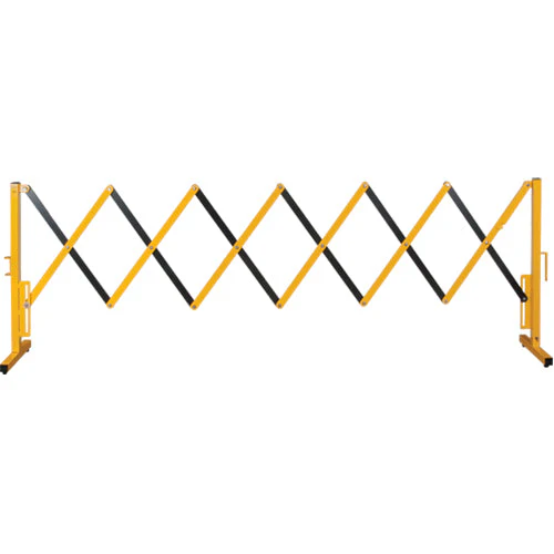 Expandable Barrier, 37" H x 11' L, Black/Yellow - Image 2