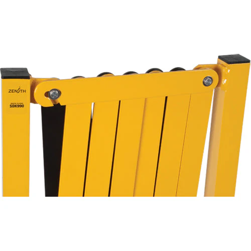 Expandable Barrier, 37" H x 11' L, Black/Yellow - Image 3