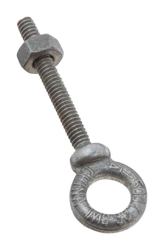 National Hardware 1/4 in. X 3 in. L Galvanized Forged Steel Eyebolt Nut Included - Image 2