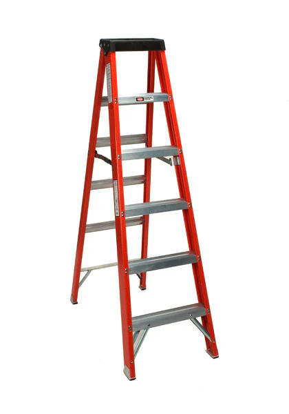 F486-04 4' Fiberglass Stepladder, Type 1A, 300 lbs Rated