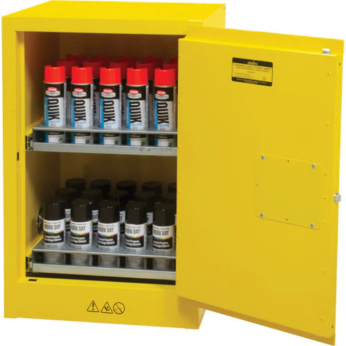 Flammable Aerosol Storage Cabinet, 12 gal., 1 Door, 23" W x 35" H x 18" D - Image 3