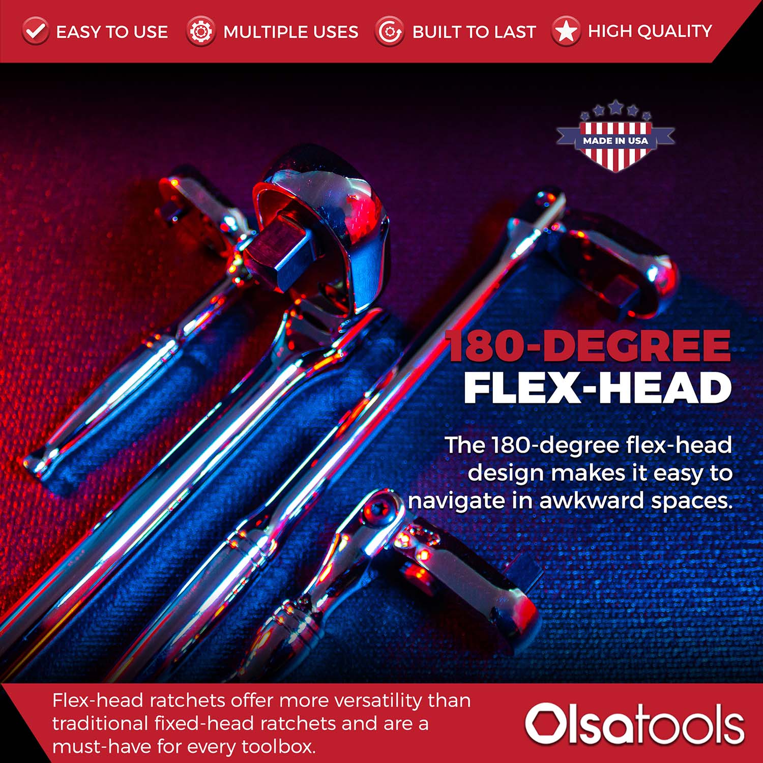 Flex Head Ratchet - 90 Tooth - Image 11