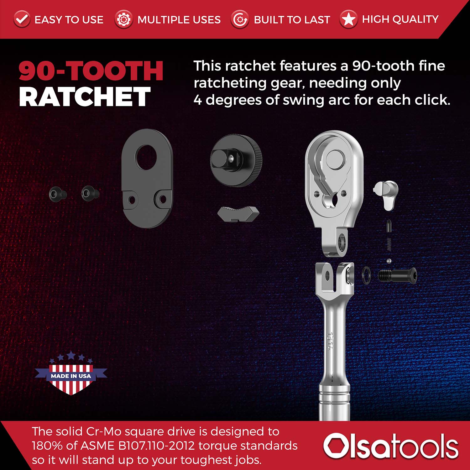 Flex Head Ratchet - 90 Tooth - Image 16