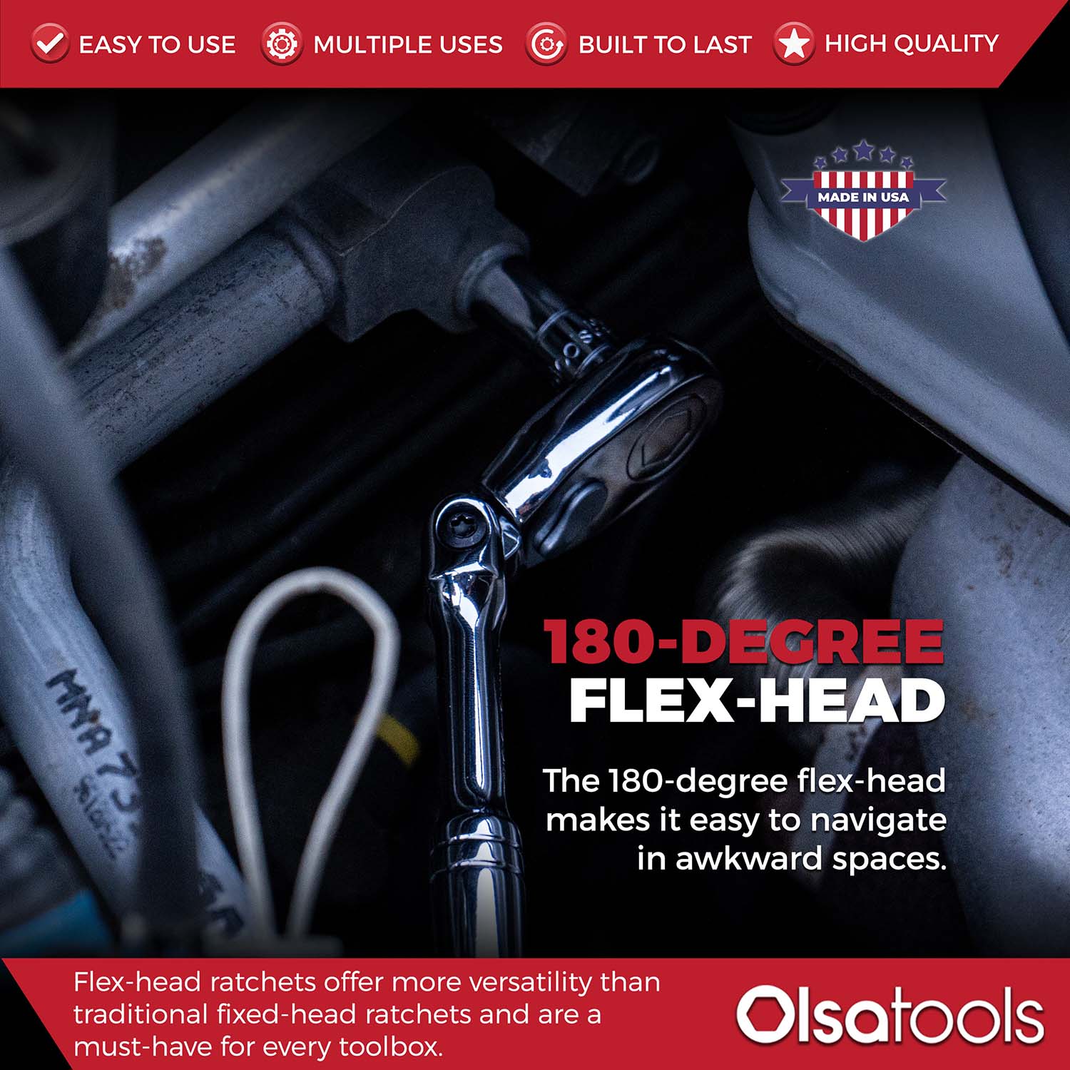 Flex Head Ratchet - 90 Tooth - Image 19
