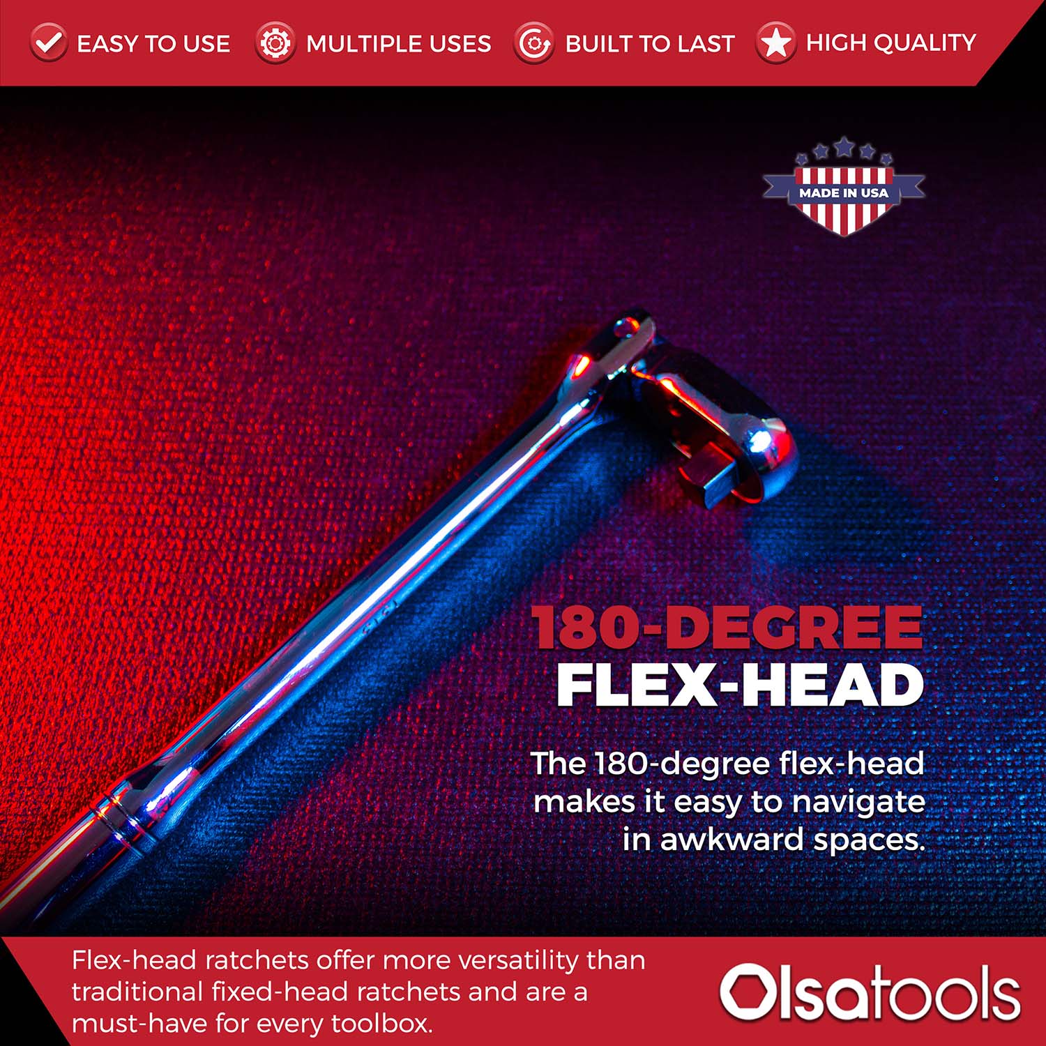 Flex Head Ratchet - 90 Tooth - Image 27