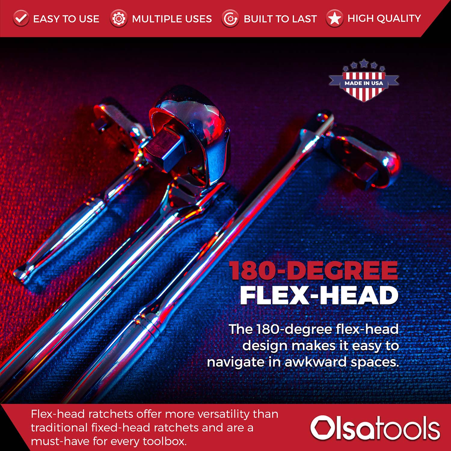 Flex Head Ratchet - 90 Tooth - Image 7