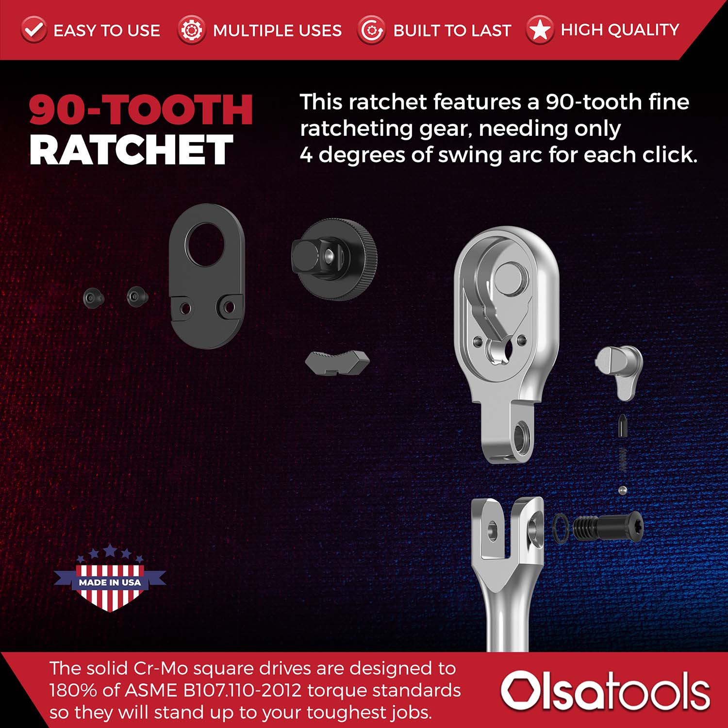 Flex Head Ratchet - 90 Tooth - Image 8