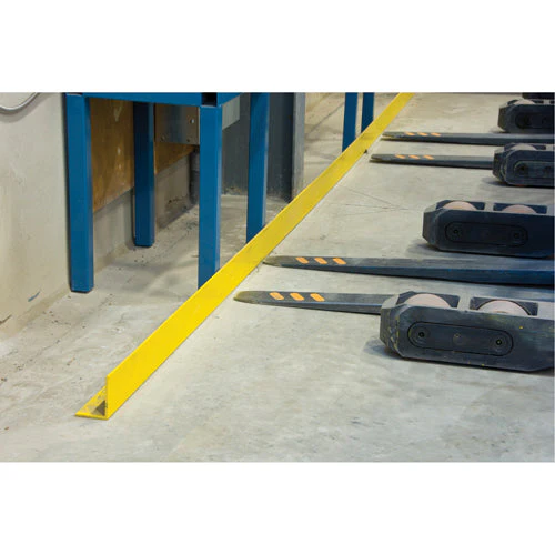 Floor Angle Guard Rails, Steel, 48" L x 5" H, Yellow - Image 2