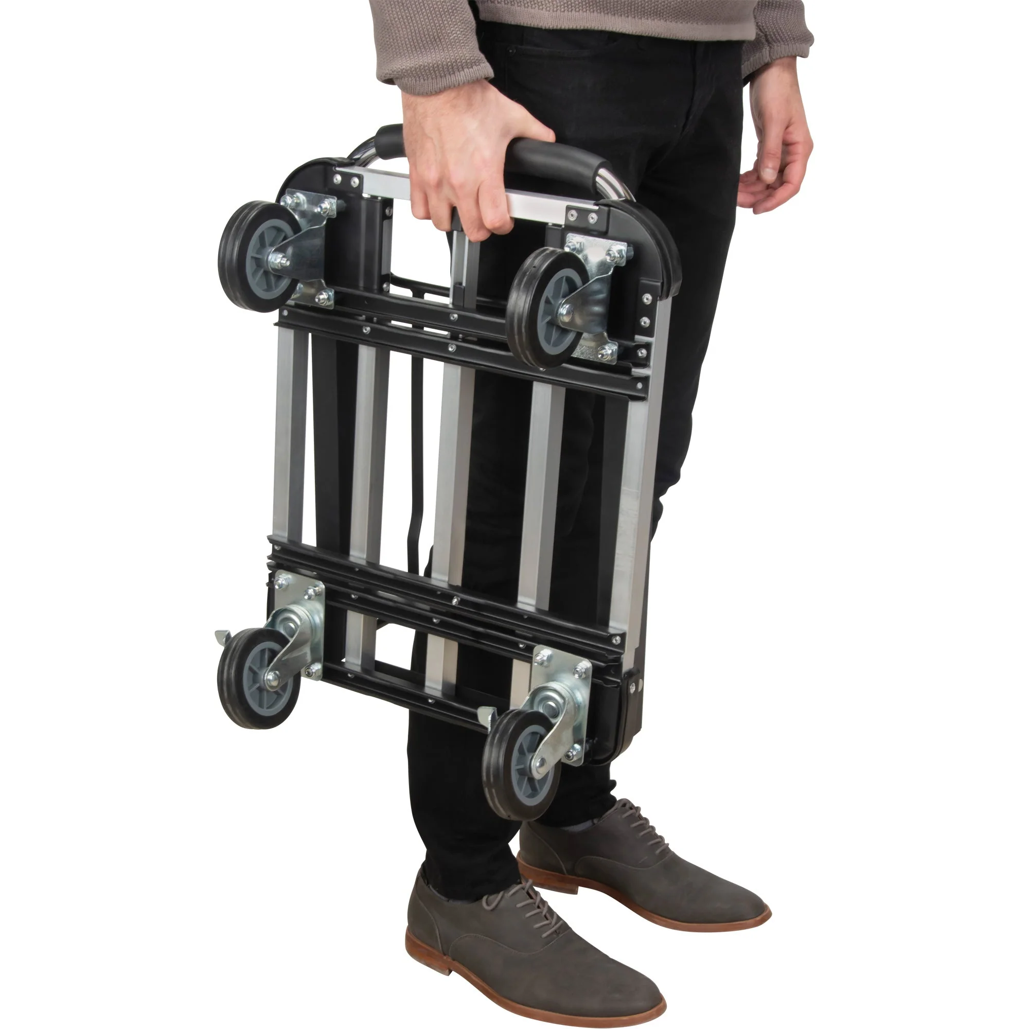 Foldable Platform Trucks, Aluminum, 300 lbs., 28" L x 16" W, 32" High - Image 6
