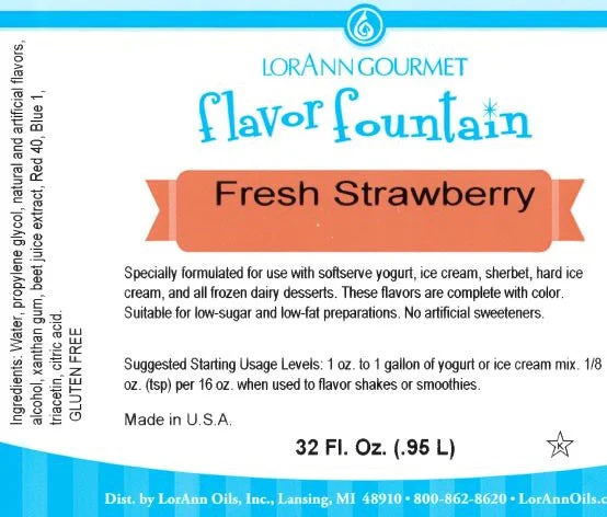 Fresh Strawberry Flavor - 4 oz. - 32 oz. - Ships Free Within Canada on Orders Above CAD $199 - Image 3
