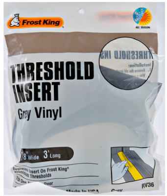 Frost King Gray Replacement Vinyl Threshold Insert for Doors 36 L x 1.875 in. (Pack of 12) - Image 2