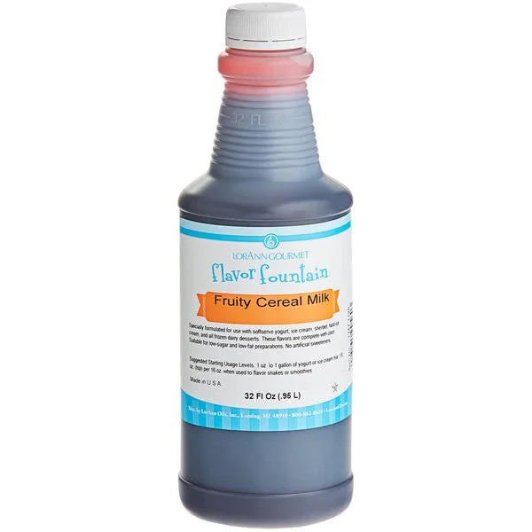 Fruity Cereal Milk Flavor Fountain - 4 oz. - 32 oz. - Ice Cream and Beverage Flavors - LorAnn Oils - Canadian Distribution - Ships Free Within Canada on Orders Above CAD $199 - Image 2