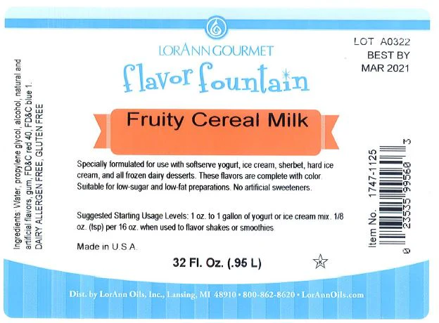 Fruity Cereal Milk Flavor Fountain - 4 oz. - 32 oz. - Ice Cream and Beverage Flavors - LorAnn Oils - Canadian Distribution - Ships Free Within Canada on Orders Above CAD $199 - Image 5