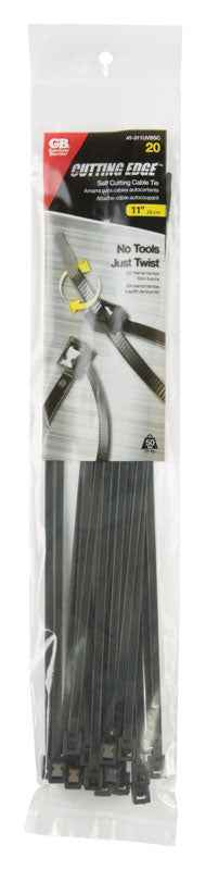Gardner Bender 11 in. L Black Self-Cutting Cable Tie 20 pk - Image 2