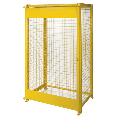 Gas Cylinder Cabinets, 10 Cylinder Capacity, 44" W x 30" D x 74" H, Yellow - Image 3