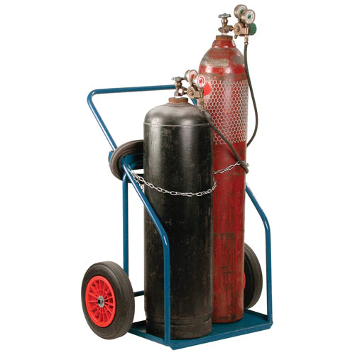 Gas Cylinder Carts, Rubber Wheels, 13" W x 25" L Base, 1000 lbs. - Image 2