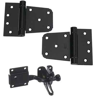 National Hardware Black Steel Gate Hardware Kit 1 pk - Image 2