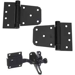 National Hardware Black Steel Gate Hardware Kit 1 pk - Image 3