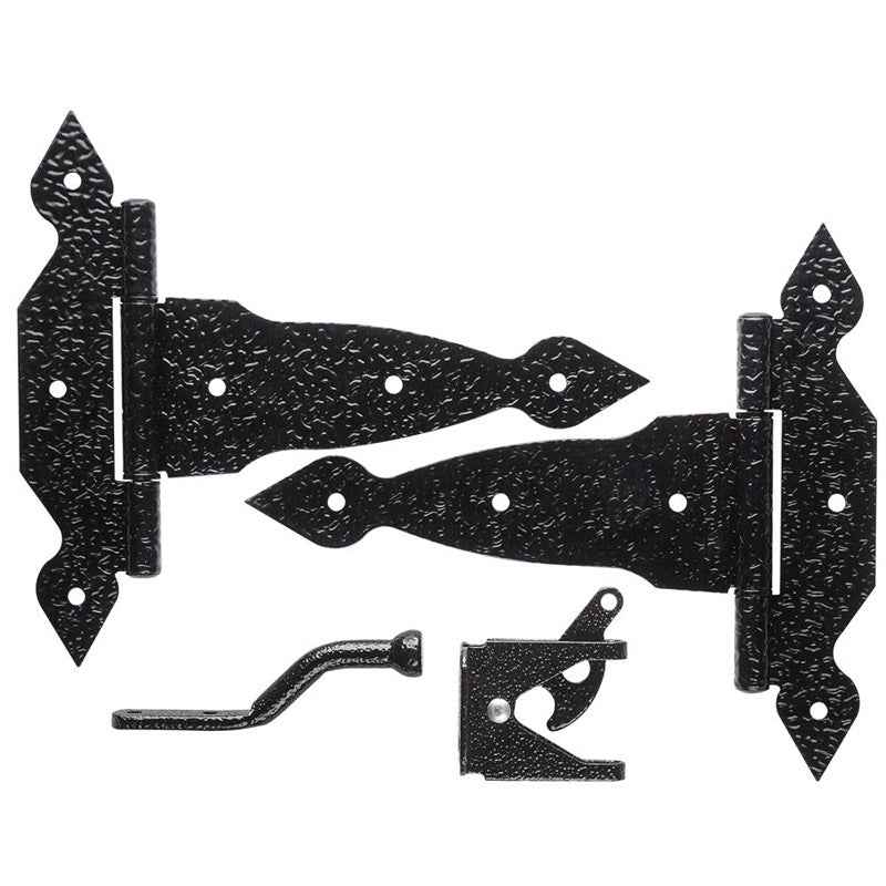 National Hardware 8 in. L Black Steel Gate Hardware Kit 1 pk - Image 3