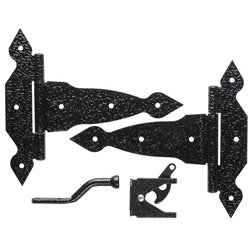 National Hardware 8 in. L Black Steel Gate Hardware Kit 1 pk - Image 4