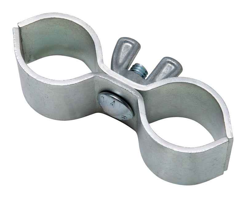 National Hardware Zinc-Plated Silver Steel Gate Pipe Clamp 0.38 L in. - Image 2