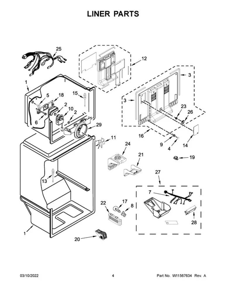 GE Refrigerator Wire Harness W11562214 (Replaces W11314499) - Image 5