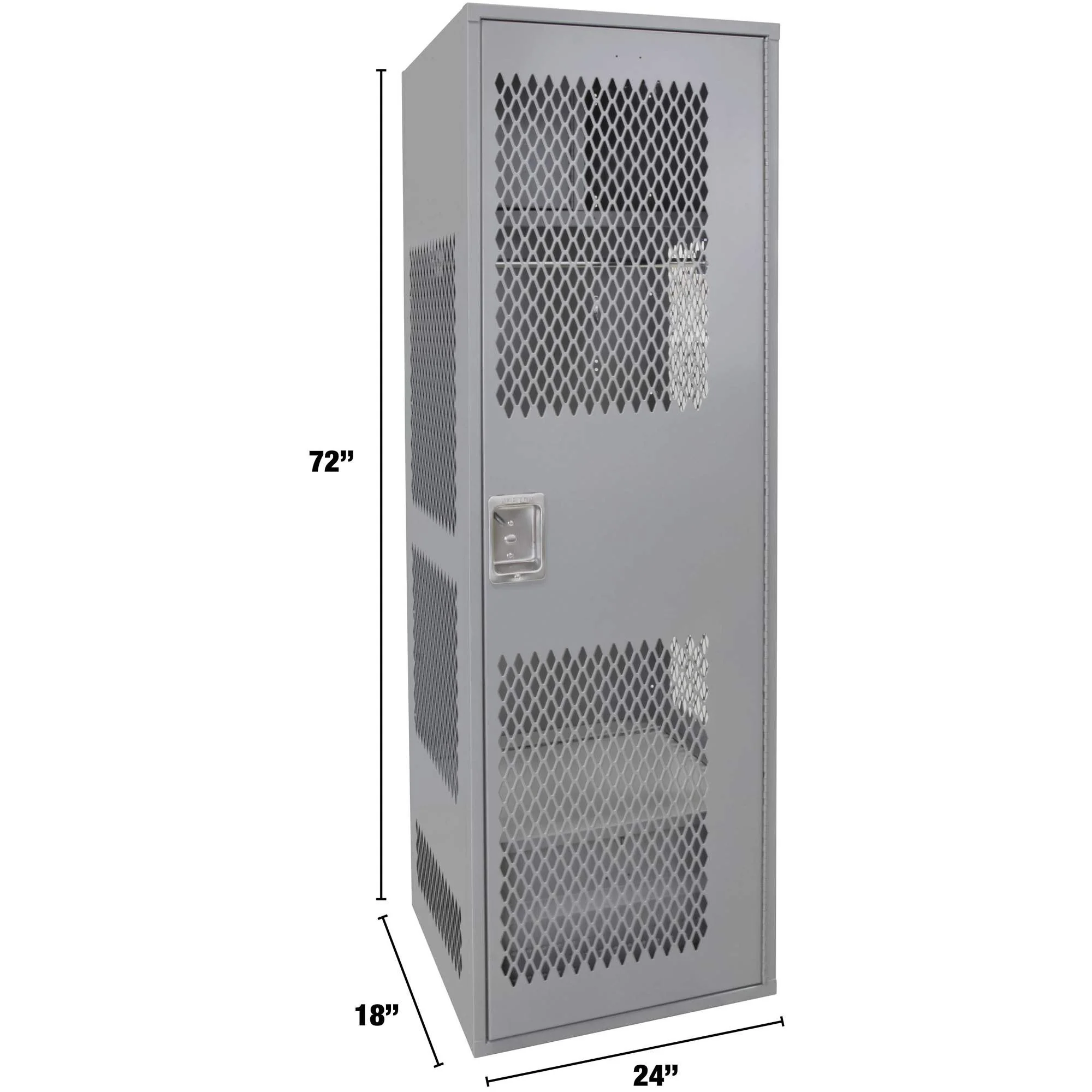 Gear Locker with Door, Steel, 24" W x 18" D x 72" H, Grey - Image 6