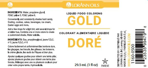 Gold Liquid Food Color - Liquid Food Coloring - 4 oz - 1 Gallon - Ships Free Within Canada on Orders Above CAD $199 - Image 2