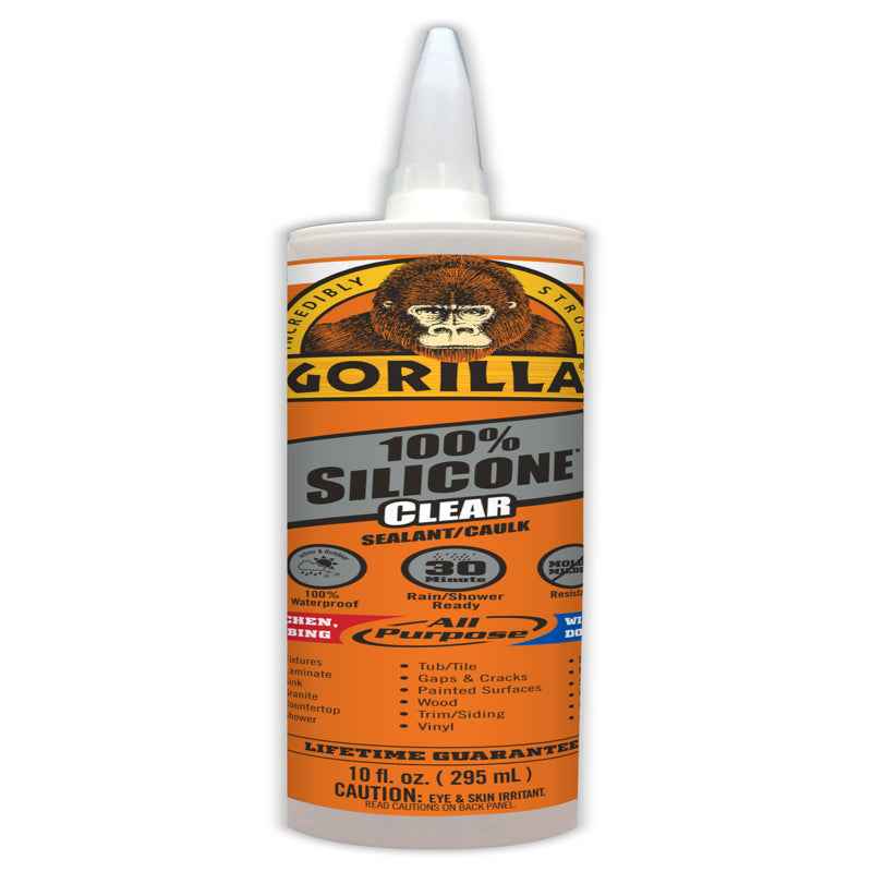 Gorilla Clear Silicone All Purpose Sealant 10 oz. (Pack of 12) - Image 2