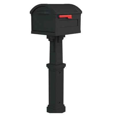 Grand Haven Plastic Post and Box Combo Black Mailbox 54 in. H x 16.63 in. W x 20.1 in. L - Image 2