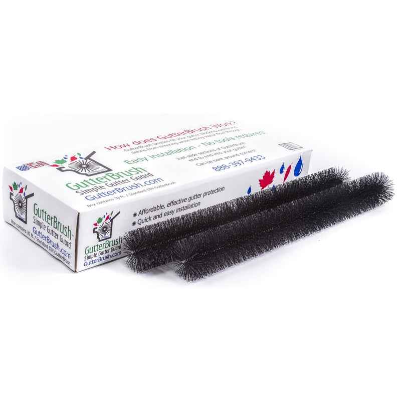 GutterBrush 4.3 in. W X 3 ft. L Black Polypropylene/Steel Gutter Guard - Image 3