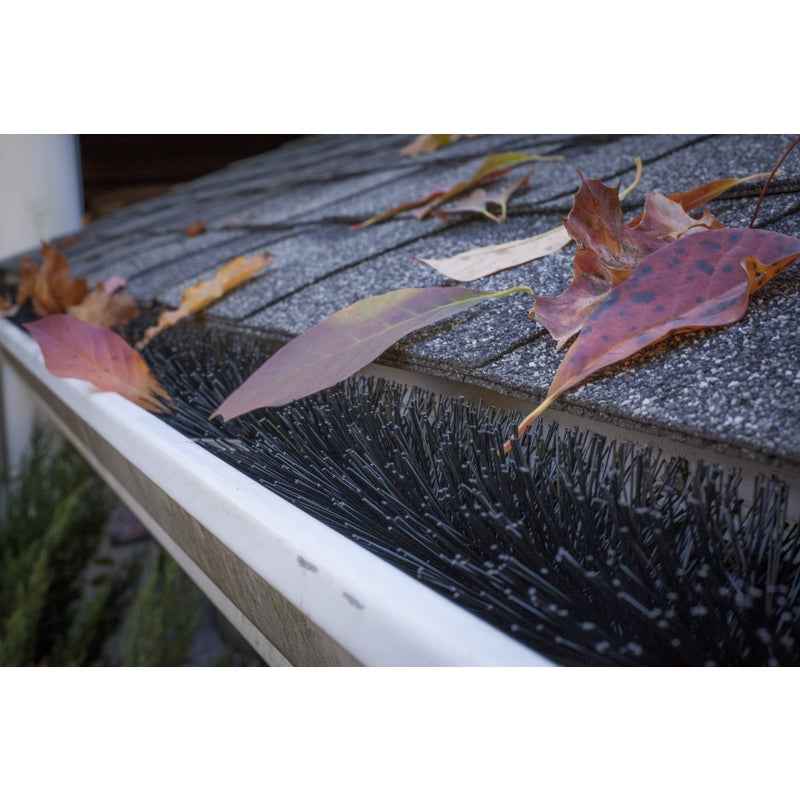 GutterBrush 4.3 in. W X 3 ft. L Black Polypropylene/Steel Gutter Guard - Image 4