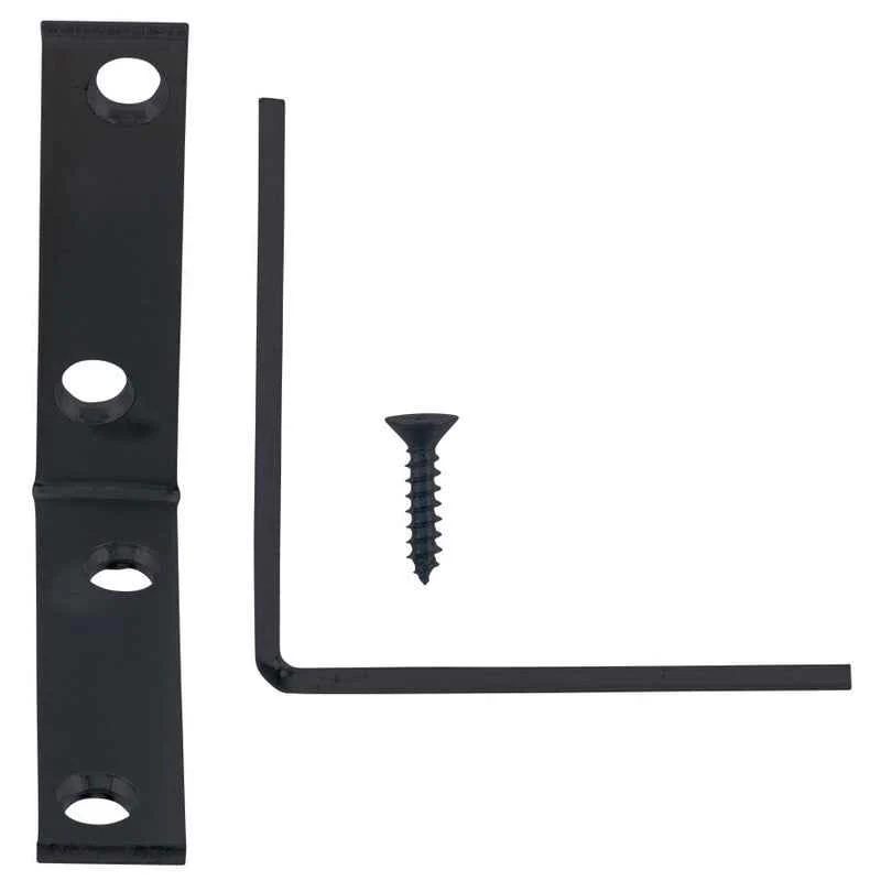 Hampton 2-1/2 in. H X 5/8 in. W X 2-1/2 in. D Black Steel Inside L Corner Brace (Pack of 25) - Image 2