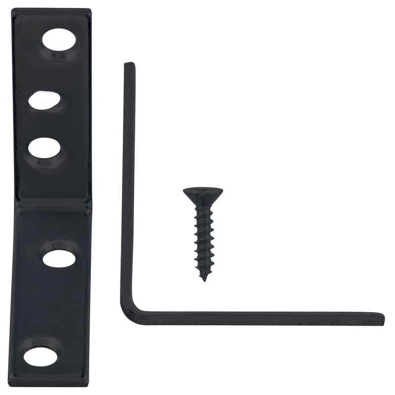 Hampton 2 in. H x 5/8 in. W x 2 in. D Black Steel Inside L Corner Brace (Pack of 25) - Image 2