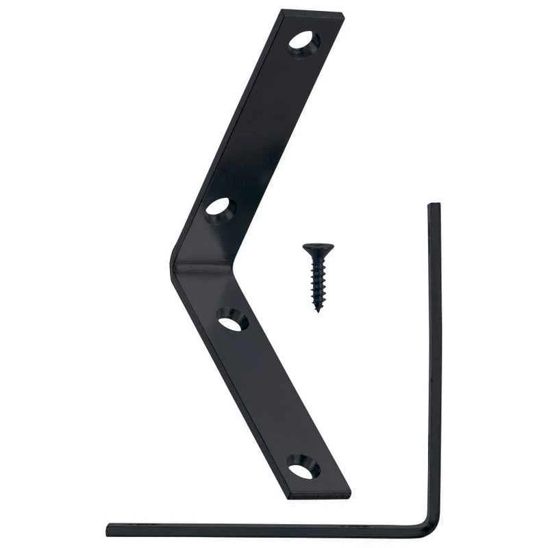 Hampton 3-1/2 in. H X 3/4 in. W X 3-1/2 in. D Black Steel Inside L Corner Brace (Pack of 10) - Image 2