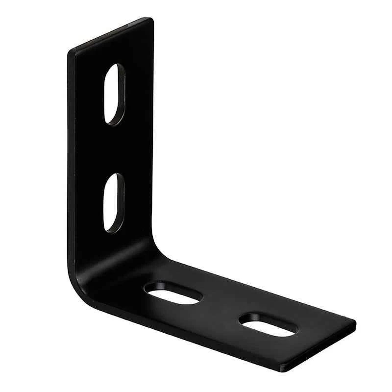 Hampton 3-1/8 in. H X 1-1/2 in. W X 1/8 in. D Black Steel Inside L Corner Brace (Pack of 10)