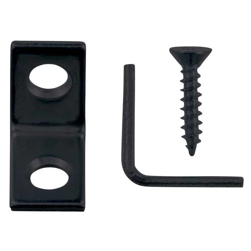 Hampton 3/4 in. H x 3/4 in. W x 3/4 in. D Black Steel Inside L Corner Brace (Pack of 25) - Image 2