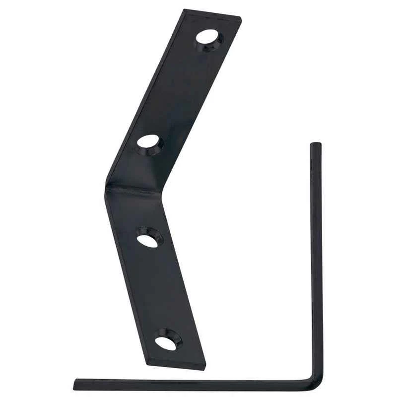 Hampton 3 in. H X 3/4 in. W X 3 in. D Black Steel Inside L Corner Brace (Pack of 20)