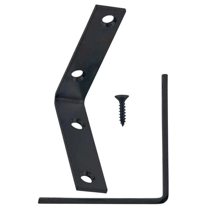 Hampton 3 in. H X 3/4 in. W X 3 in. D Black Steel Inside L Corner Brace (Pack of 20) - Image 2