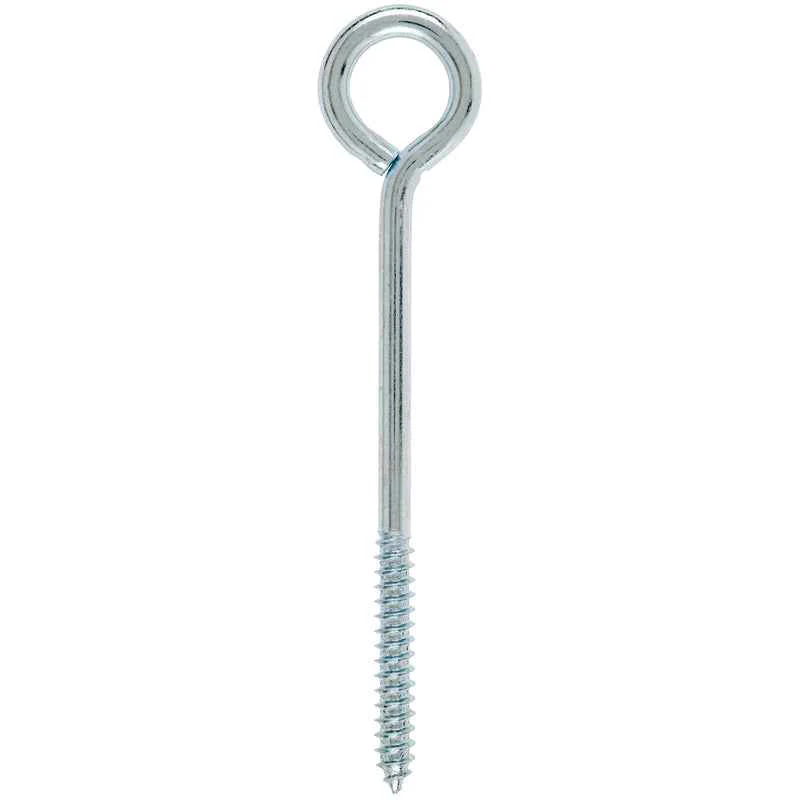 Hampton 5/16 in. x 6 in. L Zinc-Plated Steel Lag Thread Eyebolt Nut Included (Pack of 10) - Image 2