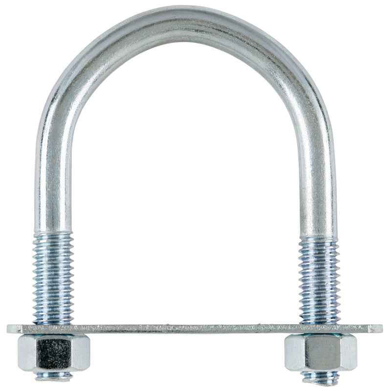 Hampton 3/8 in. x 2 in. W x 3 in. L Coarse Zinc-Plated Steel U-Bolt (Pack of 10) - Image 2
