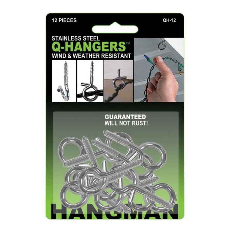 Hangman 1-1/8 in. Silver Stainless Steel Christmas Light Hangers (Pack of 6) - Image 3