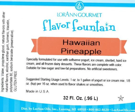 Hawaiian Pineapple Flavor - 4 oz. - 32 oz. - Ice Cream and Beverage Flavors - LorAnn Oils - Canadian Distribution - Ships Free Within Canada on Orders Above CAD $199 - Image 3