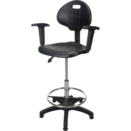 Heavy-Duty Ergonomic Stool with Adjustable Arm Rests - Image 2