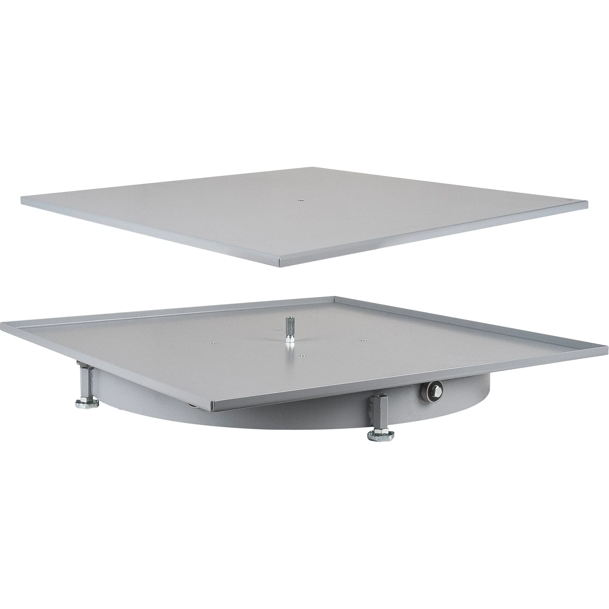 Heavy-Duty Industrial Carousel Drawer Cabinets, Steel, 27-1/2" W x 27-1/2" D x 4" H, Grey