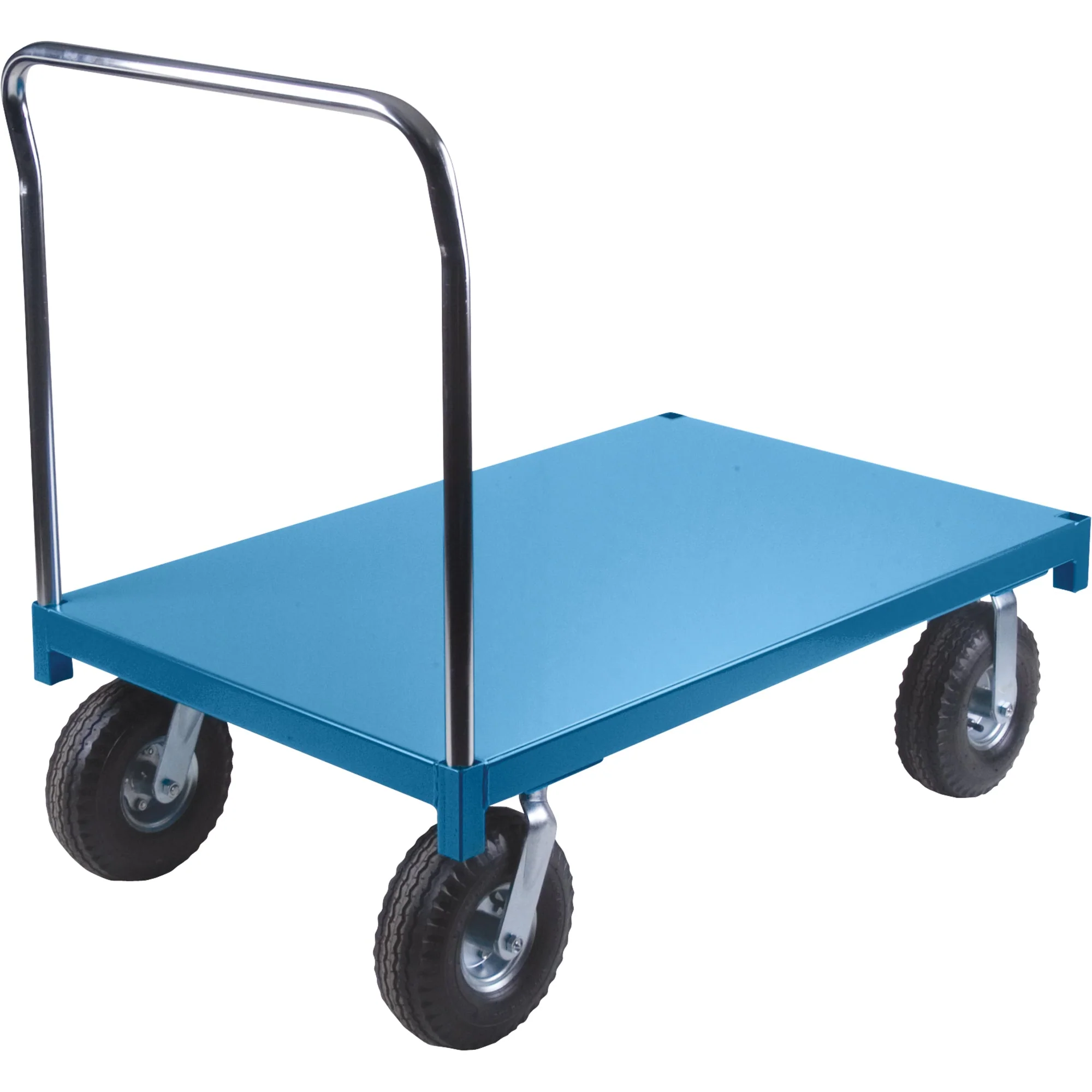 Heavy-Duty Platform Truck, 48" L x 24" W, 1200 lbs. Capacity, Pneumatic Casters