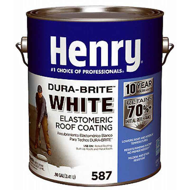 Henry Dura-Bright Smooth White Elastomeric Roof Coating 0.9 gal. (Pack of 4) - Image 2