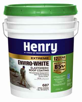 Henry Smooth White Elastomeric Roof Coating 5 gal - Image 2