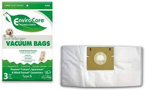 HEPA Microfilter Bag for Hoover, Futura, Spectrum and Wind Tunnel Canister Vacuum - Pack of 3 Bags - Envirocare A109
